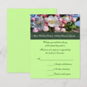 ホワイト·ブラ結婚ウスのRSVP対応カード 出欠カード (正面/裏面)