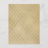 ホワイト、ブルゴーニュ、金ゴールド結婚フローラ エンクロージャーカード (裏面)