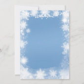 ホワイト&ブルークリスマスベビーシャワー招待状7 招待状 (裏面)