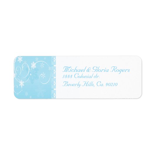 ホワイト&ブルースノーフレークワンダーランド ラベル (正面)