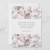 ホワイト&ブルーパテレスフローラエレガント結婚ブライダル 招待状 (裏面)