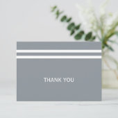 ホワイト&ブルーフローラ葬儀忌引きありがとう サンキューカード (スタンド正面)