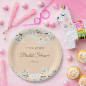 ホワイト ブルーム ブライズ シャワー ペーパープレート (パーティー)