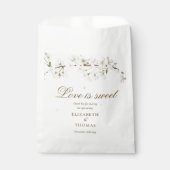 ホワイト ブルーム ラブ イズ スウィート ウェディング フェイバーバッグ (正面)