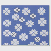 ホワイト&ブルーラッピング紙 ラッピングペーパー (フラット)