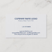 ホワイト&ブルーヴィンテージフローラスワールレース 名刺 (裏面)