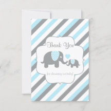 ホワイト、ブルー、グレーストライプのゾウ – ありがとう