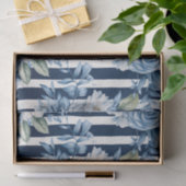 ホワイト ブルー ストライプ 花嫁のシャワー 薄葉紙 (ギフト)