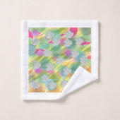 ホワイト ブロッサムズ レインボー ジオ バスタオルセット (ウォッシュタオル)