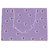 ホワイト ブロッサム パープル センター ライラック ラージペーパーバッグ (正面)