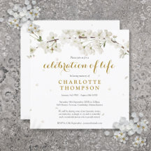 ホワイト ブロッサム フローラル お別れ会 生命の祝祭