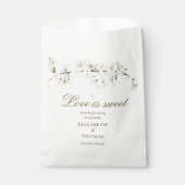 ホワイト ブロッサム ラブ イズ スウィート ウェディング フェイバーバッグ (正面)