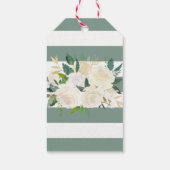 ホワイト ブーケ | ブライダル シャワー | サンクス ギフトタグ (裏面)