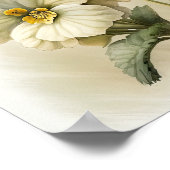 ホワイト・プリムローズ・フラワーズアートプリントポスター ポスター (角)