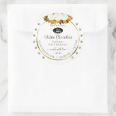 ホワイト プロダクト ラベル オレンジ ローズ リーフ ジュエル ロゴ (バッグ)