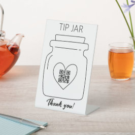 ホワイト、プロフェッショナルQRコードデジタル先端jar 台座サイン