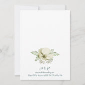 ホワイト ヘレボア 水彩 フラワーズ ウェディング 招待状 (裏面)