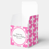 ホワイト&ホットピンク(紋章の)フラ・ダ・リありがとう フェイバーボックス (オープン)