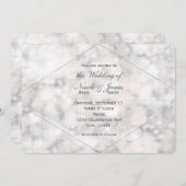 ホワイト ボケ ライト エレガント グラム ウェディング 招待状 (正面/裏面)