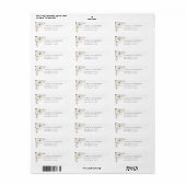 ホワイト ボヘミアンフラワー アドレス ラベル (フルシート)