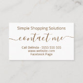 ホワイト&ボホのフローラアントラー個人購入者 名刺 (裏面)