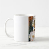 ホワイト・ボンネットの女の子，メアリー・カッサット コーヒーマグカップ (左)