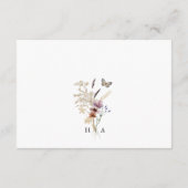 ホワイト ボーホー ウェディング 封入カード エンクロージャーカード (裏面)