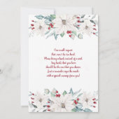 ホワイト·ポインセチア·クリスマス·ベビー·シャワー 招待状 (裏面)