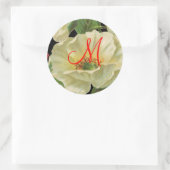 ホワイト ポピー カスタマイズ可能なステッカー ラウンドシール (バッグ)