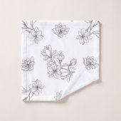 ホワイト·マグノリア バスタオルセット (ウォッシュタオル)