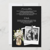 ホワイト・マグノリア・メイソン・ジャー・ブラック結婚オールインワン 招待状 (裏面)