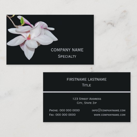 ホワイト·マグノリア 名刺 (正面/裏面)