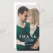 ホワイト・マーブル結婚・サンキュー サンキューカード (正面/裏面)