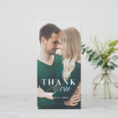 ホワイト・マーブル結婚・サンキュー サンキューカード (スタンド正面)