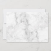 ホワイト マーブル フラワー サンキューカード (裏面)