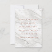 ホワイト マーブル ローズゴールド テーブルナンバー 席次表 (裏面)