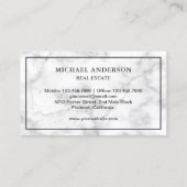 ホワイト マーブル ヴィンテージ アンティーク キー 不動産 名刺 (裏面)