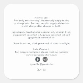 ホワイト ミニマリスト ビューティー ラベル