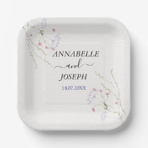 ホワイト ミニマリスト 水彩 花 結婚式