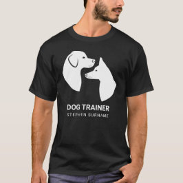 ホワイト ミニマル ドッグ ヘッド シルエット - ドッグ トレーナー Tシャツ