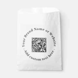 ホワイト ミニマル QR | クリーン プロフェッショナル スキャン フェイバーバッグ
