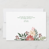 ホワイト・メリークリスマスエレガントの豪華な写真 シーズンカード (裏面)