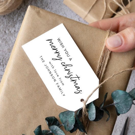 ホワイト・メリー・クリスマス ギフトタグ