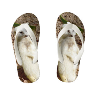 ホワイト・メルカット キッズビーチサンダル