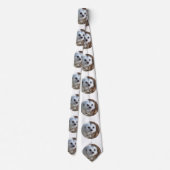 ホワイト・メルカット、メンズ・シルキーのネクタイ。 ネクタイ (裏面)