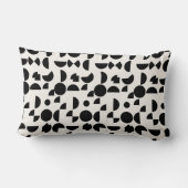 ホワイト モダン エレガント 幾何学 トライバル ランバークッション (裏面)