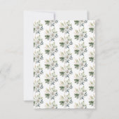 ホワイト・ユリの花の結婚式 出欠カード (裏面)