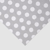 ホワイト&ライトグレーミディアム水玉模様結婚ズ 薄葉紙 (詳細)