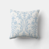 ホワイト&ライトブルーダマスクフローラスワーズ2 クッション (裏面)