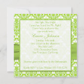 ホワイト·ライム·ダマスク·ブライダル·シャワー·インビテーション 招待状 (裏面)